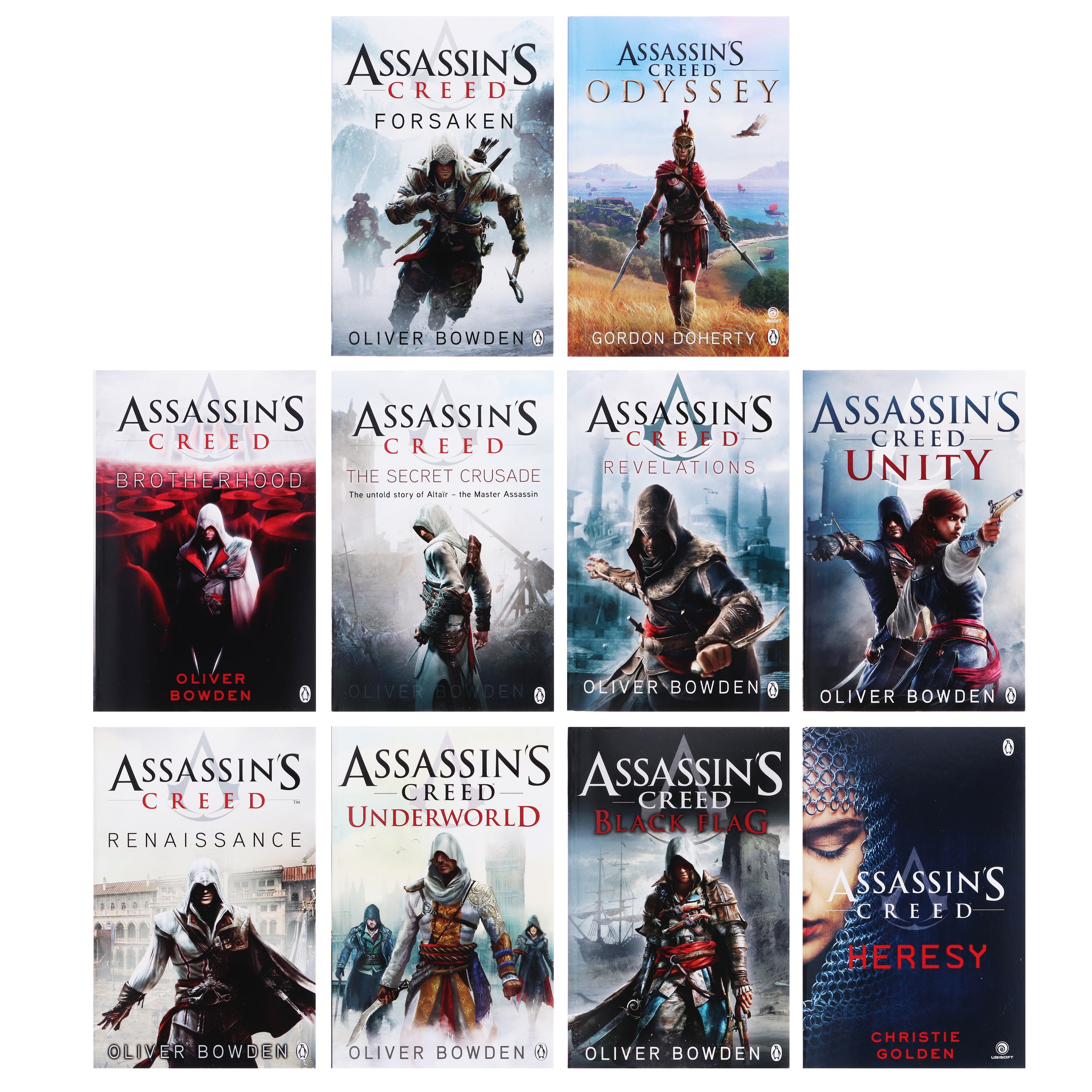 Assassins Creed 1-10 Books Collection By Oliver Bowden - Fiction